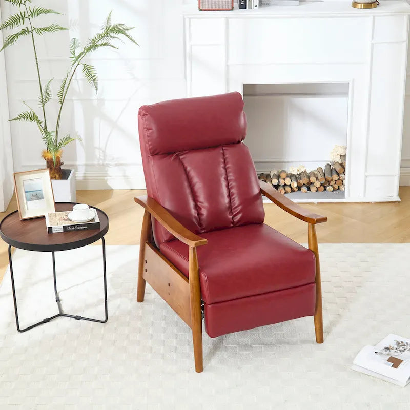 Weinroter verstellbarer Chaiselongue-Sessel, 26.38