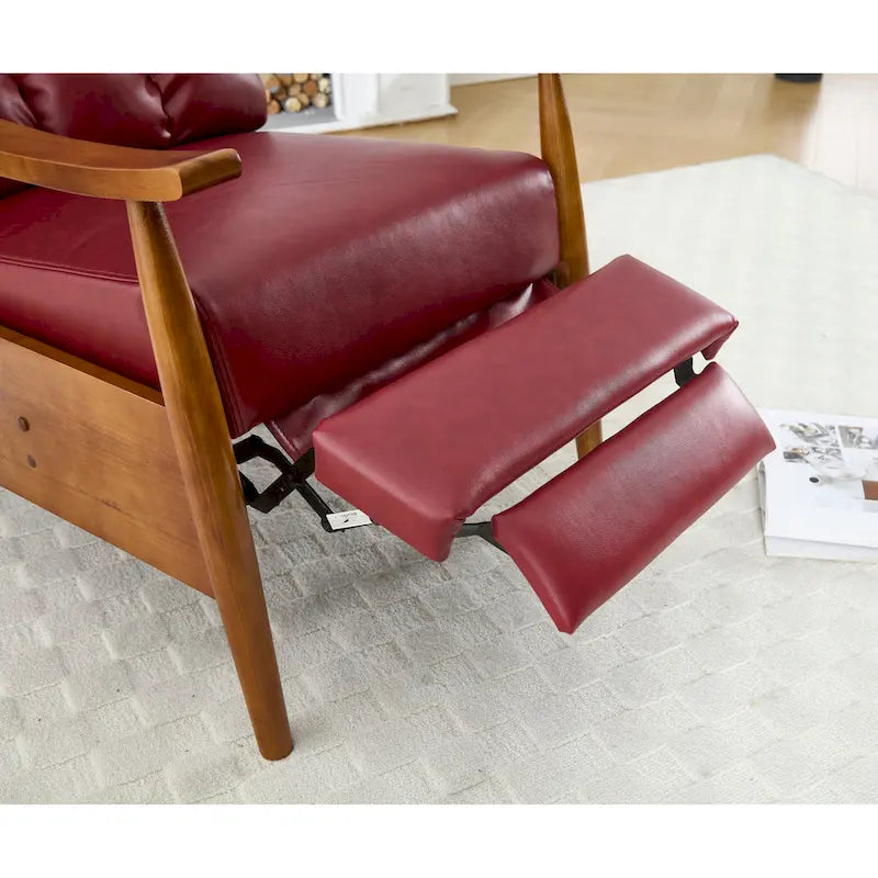 Weinroter verstellbarer Chaiselongue-Sessel, 26.38