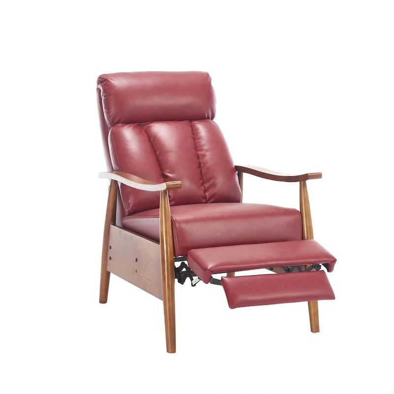 Weinroter verstellbarer Chaiselongue-Sessel, 26.38