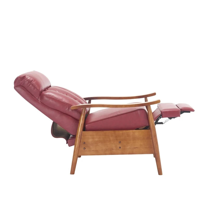 Weinroter verstellbarer Chaiselongue-Sessel, 26.38