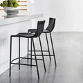 Mid-century Modern Leather Weave Bar Stool (26-inch/ 30-inch) (Single)